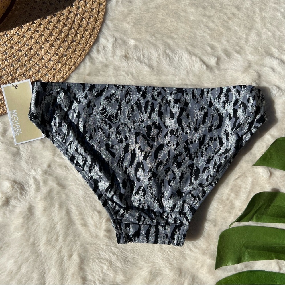 Michael Kors Silver Metallic Leopard Print Bikini - Picture 2 of 10